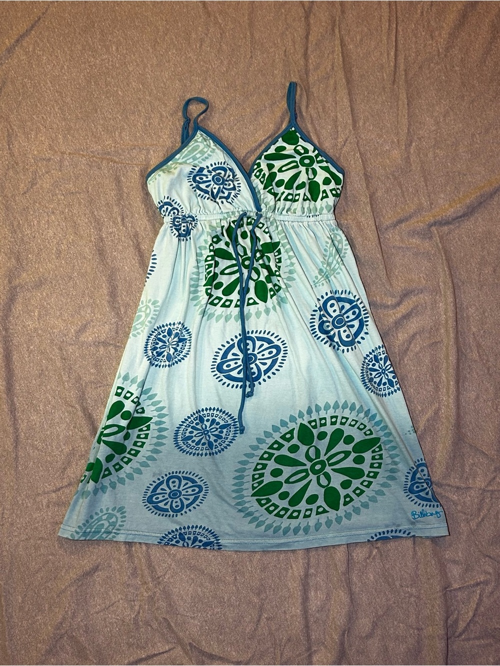 Billabong Y2K Mandala Boho Geometric Sun Dress Size M - Picture 6 of 14